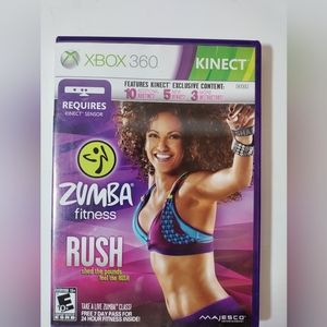 Zumba Fitness Rush Microsoft Xbox 360 2011 Majesco Req Kinect Sensor Video Game